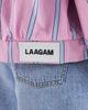 Laagam Laagam Watson striped bomber jacket in pink and blue - 3