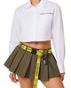 L/AB C/O OFF-WHITE L/AB C/O OFF-WHITE Boxy Cropped Woven Shirt - 1