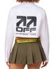 L/AB C/O OFF-WHITE L/AB C/O OFF-WHITE Boxy Cropped Woven Shirt - 2
