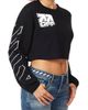 L/AB C/O OFF-WHITE L/AB C/O OFF-WHITE Cropped Crewneck Sweater - 3