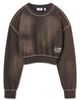 L/AB C/O OFF-WHITE L/AB C/O OFF-WHITE Cropped Crewneck Sweatshirt - 1