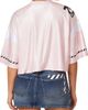 L/AB C/O OFF-WHITE L/AB C/O OFF-WHITE Cropped Mesh Jersey Top - 2