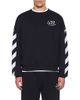 L/AB C/O OFF-WHITE L/AB C/O OFF-WHITE Diagonal Stripe Logo Cotton French Terry Graphic Sweatshirt - 1