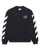 L/AB C/O OFF-WHITE L/AB C/O OFF-WHITE Diagonal Stripe Logo Cotton French Terry Graphic Sweatshirt - 5