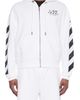 L/AB C/O OFF-WHITE L/AB C/O OFF-WHITE Diagonal Stripe Logo Cotton French Terry Zip Graphic Hoodie  - 1
