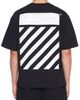 L/AB C/O OFF-WHITE L/AB C/O OFF-WHITE Diagonal Stripe Logo Graphic T-Shirt - 2