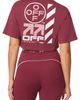 L/AB C/O OFF-WHITE L/AB C/O OFF-WHITE Graphic Crop Cotton T-Shirt - 2