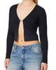 L/AB C/O OFF-WHITE L/AB C/O OFF-WHITE Hardware Ribbed Cardigan - 1