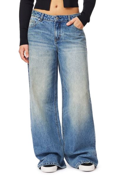 L/AB C/O OFF-WHITE L/AB C/O OFF-WHITE Low Rise Extreme Baggy Wide Leg Jeans