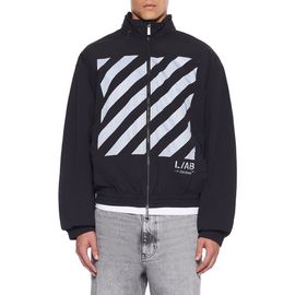 L/AB C/O OFF-WHITE L/AB C/O OFF-WHITE Reflective Diagonal Windbreaker Jacket