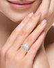 Lab Grown Diamonds with Pearl Women's 18K White Gold, 0.73 TCW Lab-Grown Diamond & Freshwater Pearl Ring - 2