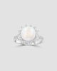 Lab Grown Diamonds with Pearl Women's 18K White Gold, 0.73 TCW Lab-Grown Diamond & Freshwater Pearl Ring - 3