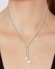 Lab Grown Diamonds with Pearl Women's 18K White Gold, 2.19 TCW Lab-Grown Diamond & Freshwater Pearl Necklace - 2