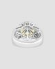 Lab Grown Diamonds with Pearl Women's 18K White Gold, Cultured Freshwater Pearl & 2.09 TCW Lab-Grown Diamond Halo Ring - 5