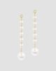 Lab Grown Diamonds with Pearl Women's 18K Yellow Gold & Freshwater Pearl Drop Earrings - 1