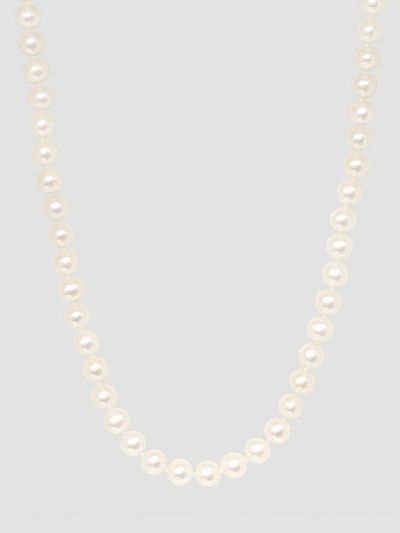 Lab Grown Diamonds with Pearl Women's 18K Yellow Gold & Freshwater Pearl Necklace