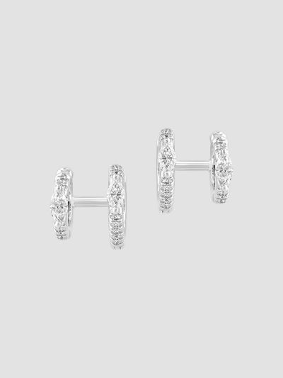 Lab Grown Diamonds Women's 14K White Gold & 0.65 TCW Lab-Grown Diamond Huggie Earrings