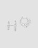 Lab Grown Diamonds Women's 14K White Gold & 0.65 TCW Lab-Grown Diamond Huggie Earrings - 3