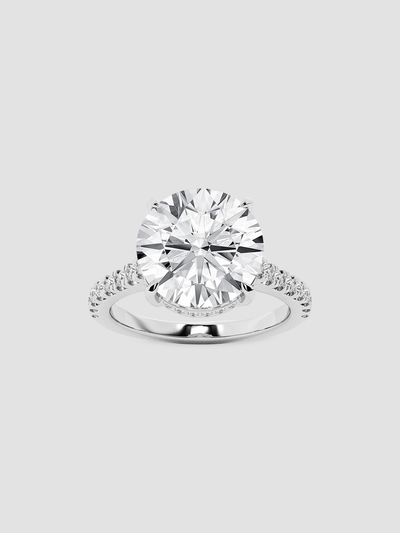 Lab Grown Diamonds Women's 14K White Gold & 4.5ct Lab-Grown Diamond Engagement Ring