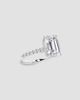 Lab Grown Diamonds Women's 14K White Gold & 5 TCW Lab-Grown Diamond Engagement Ring - 3