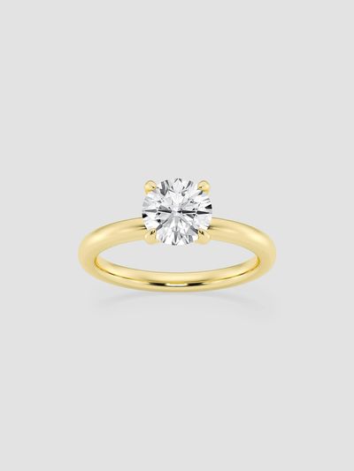 Lab Grown Diamonds Women's 14K Yellow Gold & Round Lab-Grown Diamond Solitaire Ring/1.00-5.00 TCW