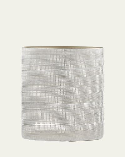 Labrazel Woven Wastebasket, Platinum