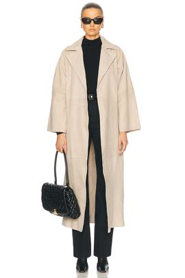 L'Academie L'Academie Kofi Suede Trench Coat