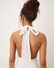 Lace & Beads Lace & Beads backless ruffle tulle maxi dress in ivory-White - 2