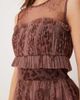 Lace & Beads Lace & Beads bandeau mesh top in leopard-print plum-Purple - 2