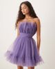 Lace & Beads Lace & Beads bandeau structured mini dress in purple - 2
