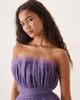 Lace & Beads Lace & Beads bandeau structured mini dress in purple - 3