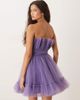 Lace & Beads Lace & Beads bandeau structured mini dress in purple - 4