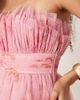Lace & Beads Lace & Beads bandeau tiered tulle mini dress in baby pink floral - 3