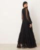 Lace & Beads Lace & Beads Bridesmaid long sleeve maxi dress in black - 4