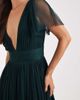 Lace & Beads Lace & Beads Bridesmaid maxi dress in dark green - 3