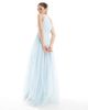 Lace & Beads Lace & Beads Bridesmaid one shoulder maxi dress in powder blue - 3