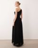 Lace & Beads Lace & Beads Bridesmaid one shoulder scarf neck maxi dress in black - 2