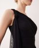 Lace & Beads Lace & Beads Bridesmaid one shoulder scarf neck maxi dress in black - 3