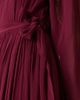 Lace & Beads Lace & Beads chiffon balloon sleeve tie waist pleated tiered maxi dress in burgundy - 3