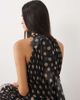 Lace & Beads Lace & Beads chiffon halter neck tie back ruffle maxi dress in black and tan polka dot - 3