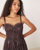 Lace & Beads Lace & Beads corset tulle midaxi dress in blurred plum - 3