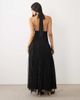 Lace & Beads Lace & Beads halter neck ruffle skirt textured maxi dress in black - 3