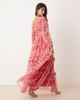 Lace & Beads Lace & Beads long sleeve maxi dress in red and pink floral - 2