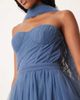 Lace & Beads Lace & Beads scarf neck corset tulle maxi dress in ethereal blue - 2