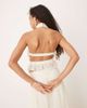 Lace & Beads Lace & Beads shirred backless top in ivory - part of a set-White - 4
