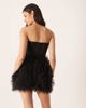 Lace & Beads Lace & Beads strapless corset detailing tulle skirted mini dress in black - 2