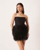 Lace & Beads Lace & Beads strapless corset detailing tulle skirted mini dress in black - 3