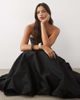 Lace & Beads Lace & Beads taffeta strapless drop waist bubble hem maxi dress in black - 2
