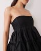 Lace & Beads Lace & Beads taffeta strapless tiered skirt mini dress in black - 2