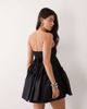 Lace & Beads Lace & Beads taffeta strapless tiered skirt mini dress in black - 3